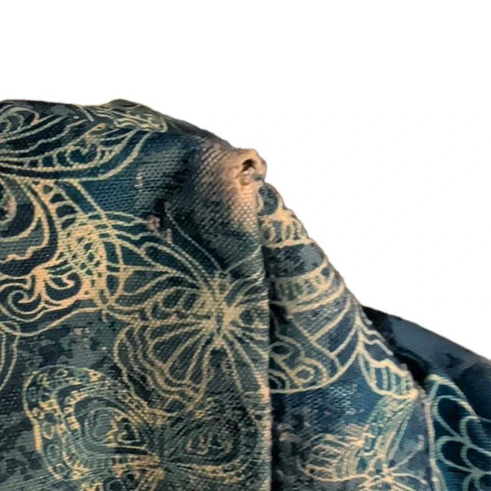 LL Bean Backpack Blue Butterflies Tons of Pockets Adjust Straps All Zippers Work